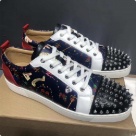 sneakers Black White Red Men's Spiked Toe Casual Sneakers Black White Red sneakers