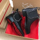 Christian Louboutin chelsea boots Black Red Christian Louboutin Black Leather Studded Chelsea Boots with Red Sole chelsea boots