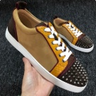 sneakers Brown Yellow White Studded Toe Casual Sneakers sneakers