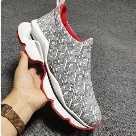 sneakers Gray Red White Casual Slip On Red Sole Sneakers sneakers Size 35-41