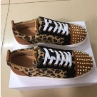 sneakers Leopard Brown Gold White Studded Leopard Print Casual Sneakers sneakers