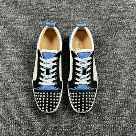 sneakers White Black Blue Men's Studded Low Top Sneakers White Black Blue sneakers Size 35-47