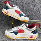 sneakers White Red Yellow Blue Casual Low top Sneakers with Colorblock Design sneakers