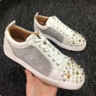 sneakers White Silver White Low top Unisex Studded Sneakers with Rhinestones sneakers
