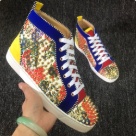 sneakers Yellow Blue Red White Studded High Top Sneakers sneakers Size 35-47