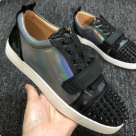 sneakers black iridescent Studded Black Iridescent Casual Sneakers sneakers