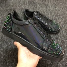 sneakers black with multicolor studs Black Glossy Studded Unisex Sneakers sneakers
