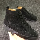 sneakers black Black High Top Casual Sneakers with Rhinestones sneakers