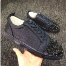 sneakers black Unisex Low Top Black Studded Glitter Sneakers sneakers