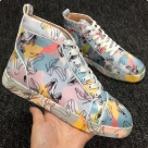 sneakers blue pink yellow white Colorful High top Casual Sneakers for Men and Women sneakers