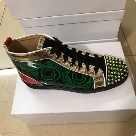 sneakers green gold red black High Top Studded Spiked Men Sneakers sneakers