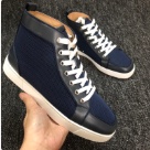 sneakers navy blue black white Men's Navy Blue and Black High Top Sneakers sneakers