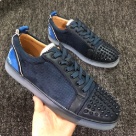 sneakers navy blue black Unisex Navy Blue Low Top Studded Sneakers sneakers