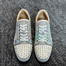 sneakers silver holographic Silver Holographic Studded Sneakers Unisex sneakers Size 35-47