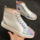 sneakers white holographic High Top Holographic White Studded Sneakers sneakers