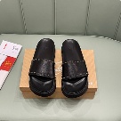 Christian Louboutin dress shoes Black Red Men's Black Studded Leather Slides with Signature Red Sole dress shoes Size 38-45