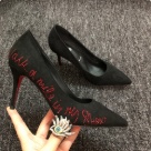 Christian Louboutin heels Black Red Christian Louboutin Black Red Heel Pointed Toe Pumps heels Size 10cm