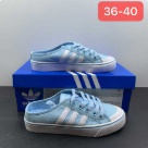 Adidas Nizza Light Blue White Mules