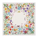 GUCCI floral silk scarf White Multicolor Yupoo AAAA+