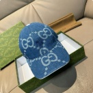 Gucci GG pattern denim cap Blue hat Yupoo AAAA+