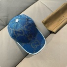 Gucci baseball cap Blue with beige logo and white trim hat Yupoo AAAA+
