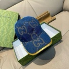 Gucci denim GG logo baseball cap Blue Yellow hat Yupoo AAAA+