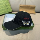 Gucci embroidered logo baseball cap Black hat Yupoo AAAA+
