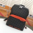 Louis Vuitton backpack Black Orange Louis Vuitton Damier Graphite Backpack Black Orange backpack
