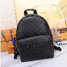 Louis Vuitton backpack Black Louis Vuitton Black Embossed Leather Backpack backpack