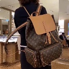 Louis Vuitton backpack Brown Louis Vuitton Monogram Canvas Backpack Brown backpack 001