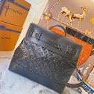 Louis Vuitton shoulder Black Louis Vuitton Black Monogram Embossed Leather Shoulder Bag shoulder bag