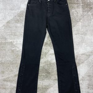 Black Flared Denim Jeans for Men, Casual Style, High Quality