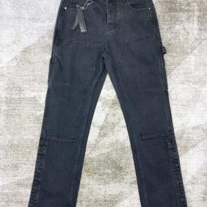 Black Cargo Jeans for Men Stylish Stretch Denim, Brand Unk