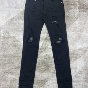 Black Ripped Skinny Jeans for Women, Stylish Denim Trousers