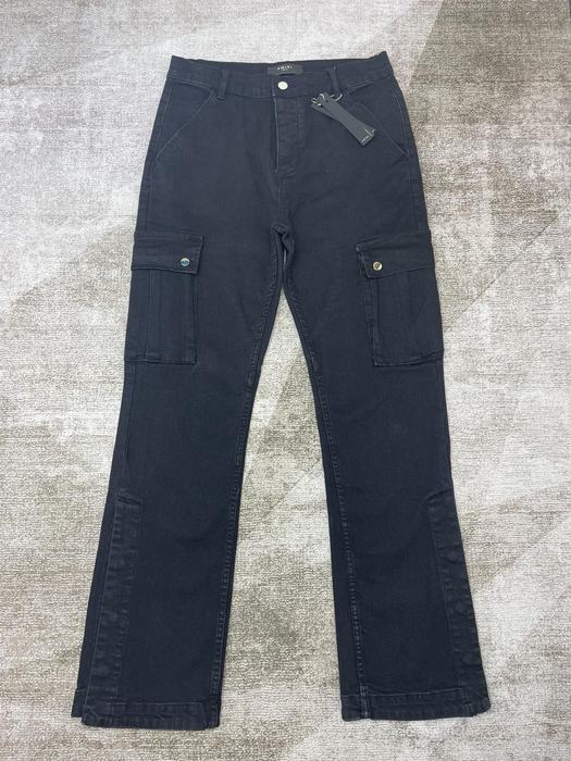 Black Cargo Jeans for Women, High Waisted, Casual Style, A.N