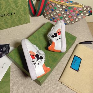 Gucci Disney Mickey Mouse White Kids' Sneakers with Velcro F