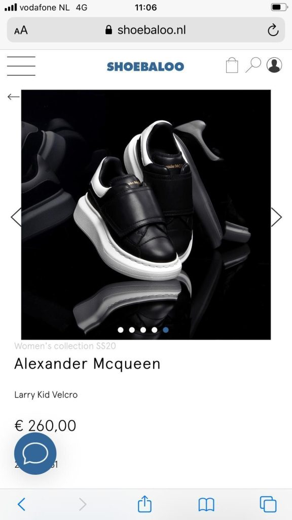 Alexander McQueen Women’s Larry Kid Velcro Sneakers in Black