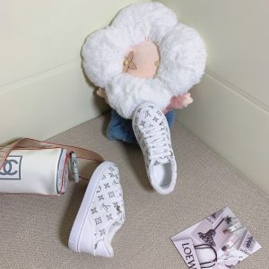 Louis Vuitton Women's White Monogram Canvas Sneakers