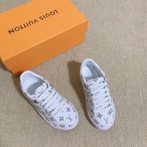 Louis Vuitton White Monogram Canvas Sneakers for Women