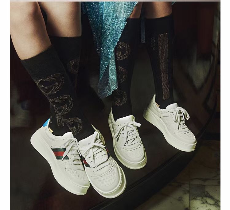 Men’s Black Patterned Socks with White Sneakers Stylish Ca