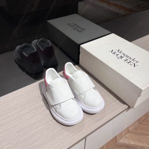 Alexander McQueen White Pink Sneaker Slip Ons, Kids' Fashion