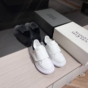 Alexander McQueen White Velcro Sneakers for Kids