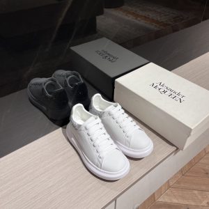 Alexander McQueen White Glitter Back Sneakers for Women