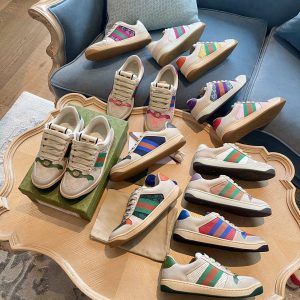 Colorful Striped Retro Sneakers for Women Casual Cotton Fl