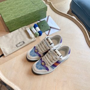 Gucci Canvas Sneakers in Multi Color with Unique Patterns
