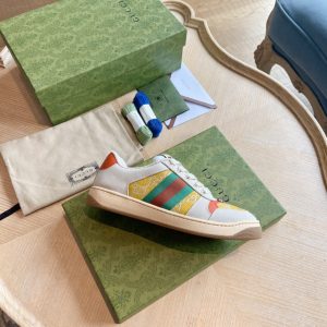 Gucci Colorful Canvas Sneakers with Signature Stripes