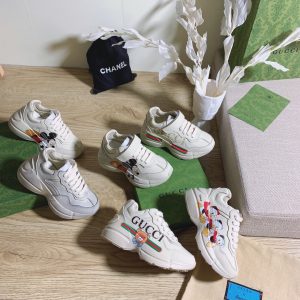 Gucci Mickey Mouse Graphic White Sneakers for Kids