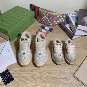 Gucci Beige Classic Sneakers for Adults and Kids Set