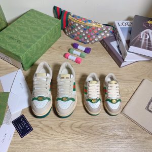 Gucci Kids' & Adults' Sneakers Green & Beige Mesh Casual S