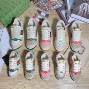 Gucci Kids' Colorful Sneakers, Canvas & Leather, Size